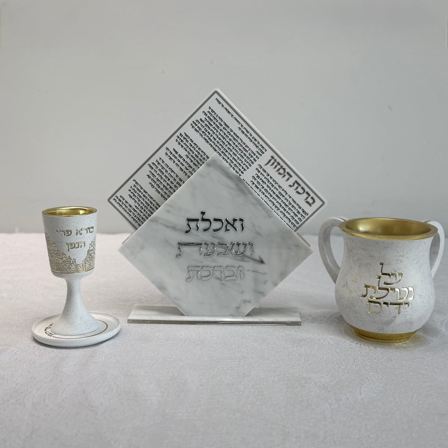 מעמד ברכת המזון אקריליק שיש